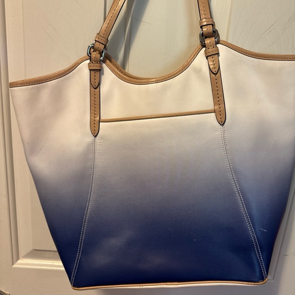 Coach Ombré blue tote bag hand bag large